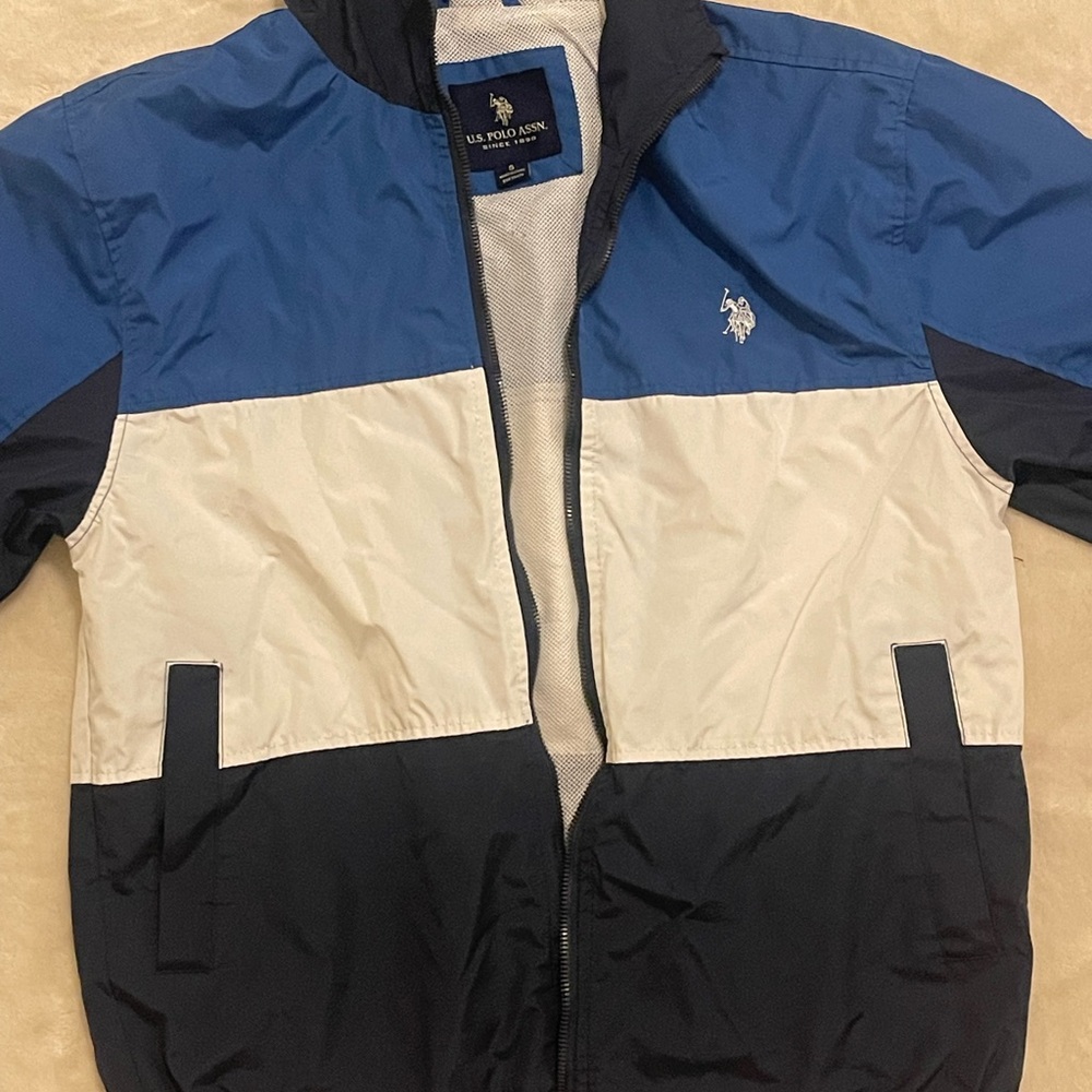 U.S. Polo Assn. Men's Blue and White Jacket